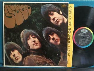 Beatles Rubber Soul Rare 1965 Deep Groove Mono Loud Cut Wc Lp Rainbow T - 2442 Rca