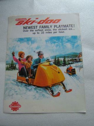 Vintage Bombardier Ski - Doo Snowmobile Brochure