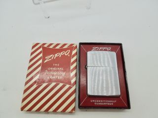 Vintage Rare 1966 Zippo Lighter Red Candy Striped Box Conditi