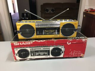 Vintage Boombox Sharp Gf - 7 Rare Yellow