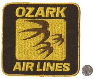 Rare Large Vintage Jacket Patch Ozark Air Lines Airplane Twa Lambert Field Stl