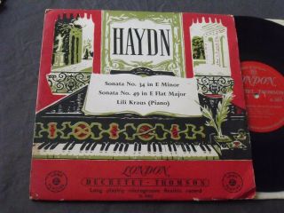 London Ducretet - Thomson El 93021 - Lili Kraus Recital - Haydn - Piano Sonatas - Rare - Ex.