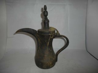 Antique Islamic Middle Eastern Engraved Dallah Coffee Pot Oman Nizwa Bedouin