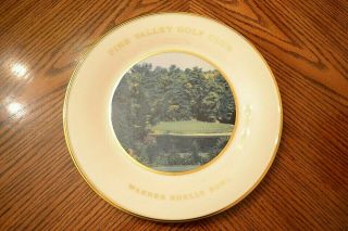 Very Rare Lenox Pine Valley Golf Club Warner Shelly Bowl Collector Plate 10 3/4 "