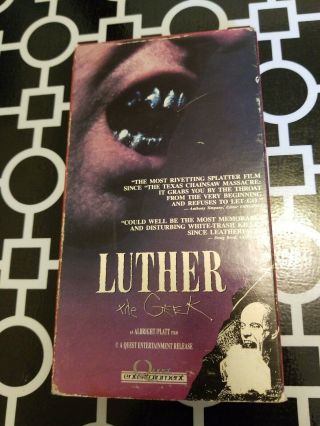 Luther The Geek Vhs Joan Roth Rare Cannibal Horror/gore