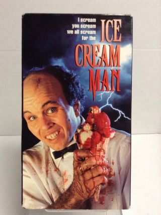 Ice Cream Man 1995 Vhs Rare Cult Campy Horror Clint Howard Bloody Cone Variant