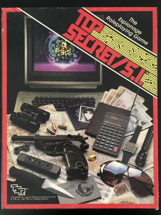 Rare 1987 Tsr Top Secret S.  I.  Rpg - 007 Spy Role Playing Game