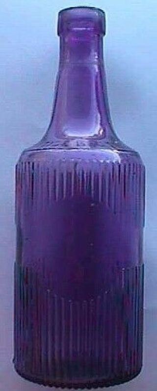 Rare Large Earliest Stye Curtice Bro Antique Catsup Ketchup Bottle Xtreme Purple