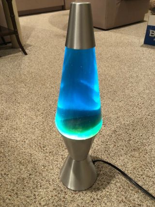 Rare And Vintage 2003 Lava Lite Lamp 16.  5 Inch Blue/ Green