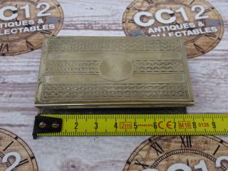 Vintage Vesta Case / Match Holder EPNS With Decorated Pattern 6cm — IVA 3
