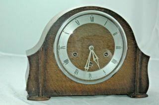 Antique/vintage Smiths Westminster Chimes Mantle Clock With Key.