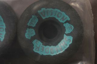NOS Vision Shredder Wheels 61mm 95a Black Skateboard Skate Mark Gonzales Gonz 2