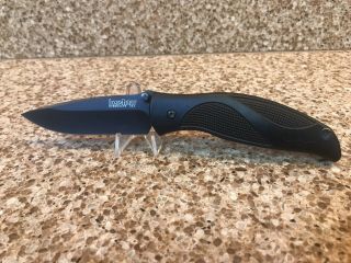Rare Kershaw Blackout 1550 Black Assisted Open Liner Lock Usa Made