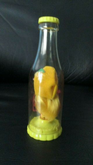 Vintage Liddle Kiddles Laffy Lemon Kola Cola Soda Pop Bottle Little Doll Yellow 2