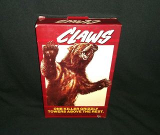 Claws Beta Rare Video Gems Big Box Grizzly Horror Not Vhs Low Budget Classic Htf