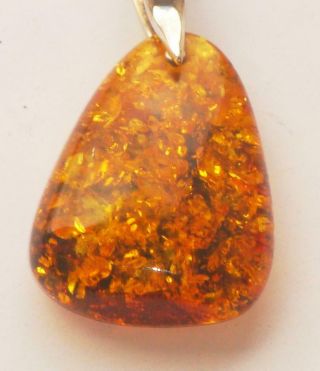 Very Rare Exceptional Antique Vintage Very Large Baltic Amber & Silver Necklace