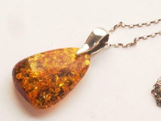VERY RARE EXCEPTIONAL ANTIQUE VINTAGE VERY LARGE BALTIC AMBER & SILVER NECKLACE 2