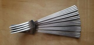 6 Antique Vintage Collectible Forks 7 ",  Kingston Cut Stainless - Japan