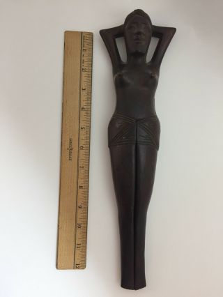 Vintage Wooden Nutcracker Nude Woman Figure Unique Rarely