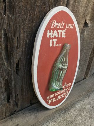 Rare Vintage Coca - Cola Soda Coke Bottle Sign - Hard To Find - 3