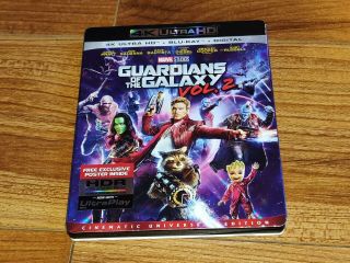 Guardians Of The Galaxy: Volume 2 4k/blu - Ray W/rare Slipcover (no Digital)