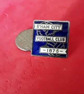Rare Old Birmingham City Square Football Club Crest Pin Badge (14)