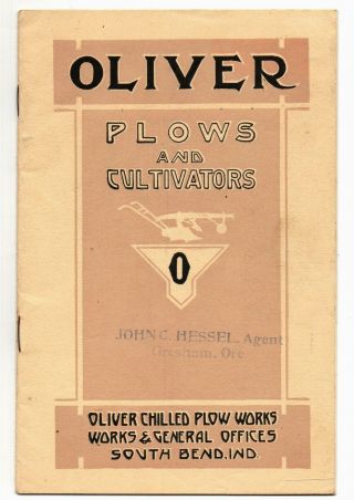 Rare Agriculture Farm Machinery Tractor Oliver Chilled Plows & Cultivators 1910s