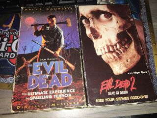 The Evil Dead Vhs 1 And 2 Rare