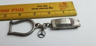 Vintage Mercedes Benz Keychain Miniature E - Class Car Pewter Metal Htf Rare