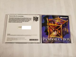 Microsoft Pandora ' s Box (PC,  1999) Rare PC CD Computer 350 Puzzles Game 2