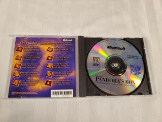 Microsoft Pandora ' s Box (PC,  1999) Rare PC CD Computer 350 Puzzles Game 3