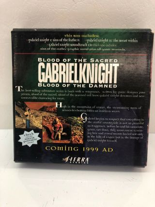 Gabriel Knight Mysteries: Limited Edition PC complete Rare 3