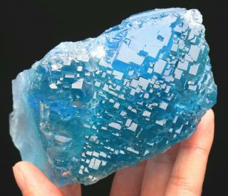 717g Rare Beauty Ladder - Like Blue Green Fluorite Crystal Mineral Specimen/china