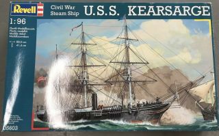 Revell - Uss Kearsarge Civil War Steamship Rare 1/96 Nib