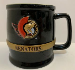 Vintage 1990’s Ottawa Senators Nhl Hockey Promo Ceramic Beer Mug Coffee Cup Rare