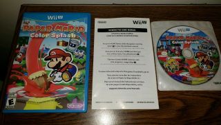 Paper Mario Color Splash Complete Cib Nintendo Wii U Rare