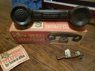 Rare Vintage 1969 Poynter Products Texas Telephone W/ Box Toy Gag Gift Japan
