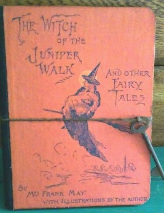 Primitive Vintage Victorian Faux Fake The Witch Of Juniper Walk Halloween Book