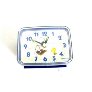 Rare Vintage Peanuts Snoopy Woodstock Alarm Clock Citizen Made In Japan Read