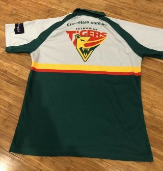 Rare Player Worn Tasmanian Cricket Training Polo Shirt Size Small 2