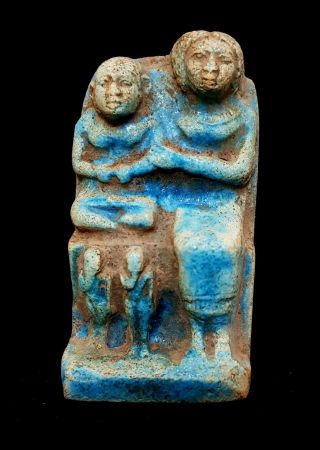 Motherhood Scene Rare Egyptian Antique Relief Plaque Wall Rare Ancient Stone 2