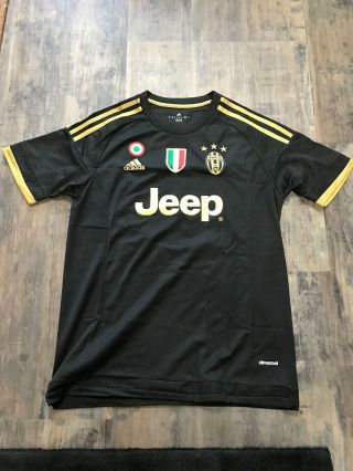 Adidas Juventus Dybala Rare Jersey Size Medium M Black / Gold Climacool 3rd Kit