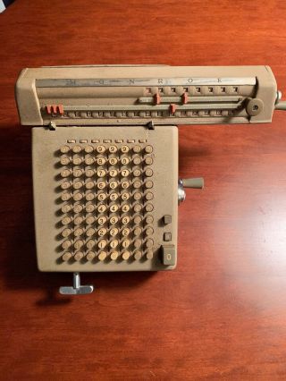 Vintage Monroe Adding Machine Calculator Model Ln160 - X