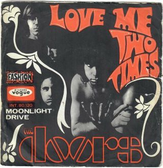 The Doors Love Me Two Times Moonlight Drive 1967 Rare Vogue French P/s Psych
