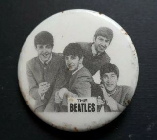 Rare The Beatles Vintage Pin Badge Button 1960 