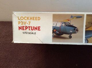 HASEGAWA LOCKHEED P2V - 7 NEPTUNE 1/72 Model 1st Gen 50 yrs old rare 1082 kit 2