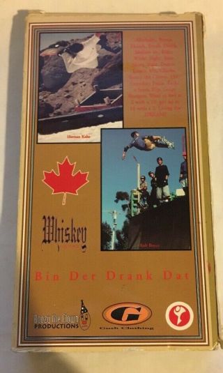 Whiskey The Movie - snowboarding skateboarding classic VHS rare OOP 2