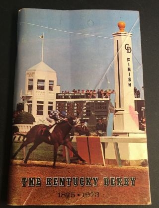 Rare 1973 Kentucky Derby Media Guide Secretariat Churchill Downs