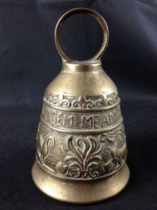Vintage Antique Brass Vocem - Meam - A - Ovime - Tangit Monastery Door Bell - Parts Only