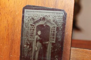 Antique Circa 1860 ' s Tintype Tin Type Photo Young Lady 2